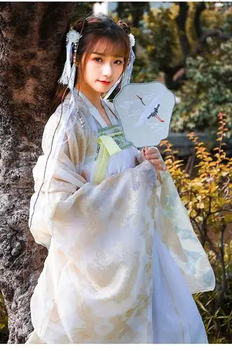 荣姬古装汉服秋装女改良魏晋襦裙仙女清新淡雅飘逸超仙中国风套装