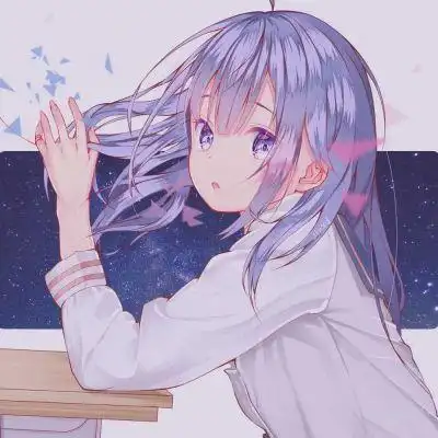 二次元手绘优质唯美女头小清新二次元女生头像汽水降低的温度是夏天的