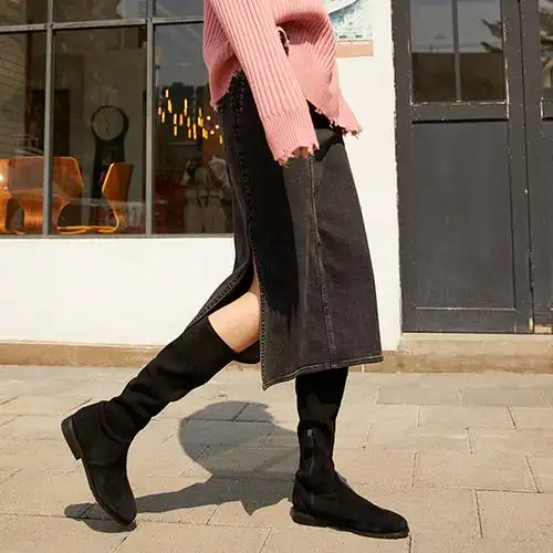 小虫复古甜心小众设计感腰部穿绳设计小a摆过膝牛仔裙