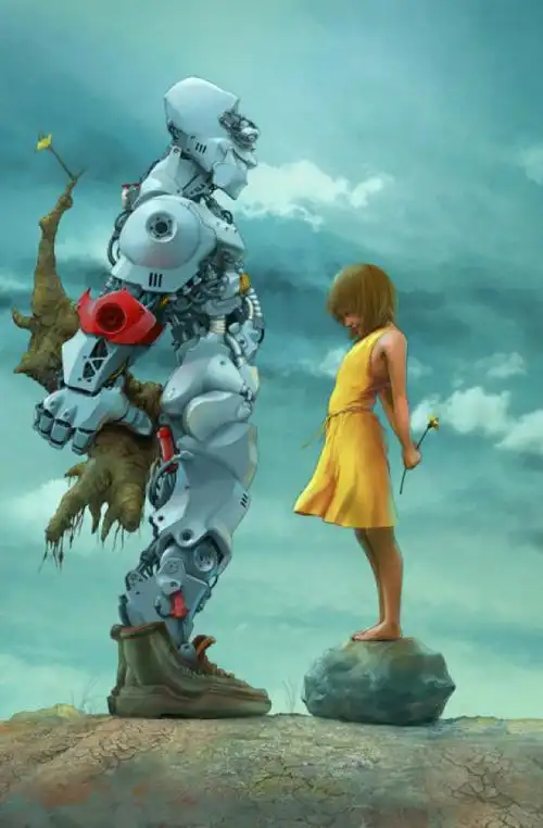 来自美国插画师begemott的一幅作品,名为《the exchange of flowers》