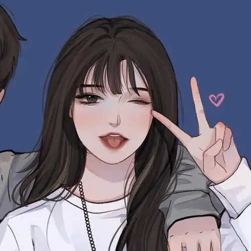 2021情侣手绘头像两张一组