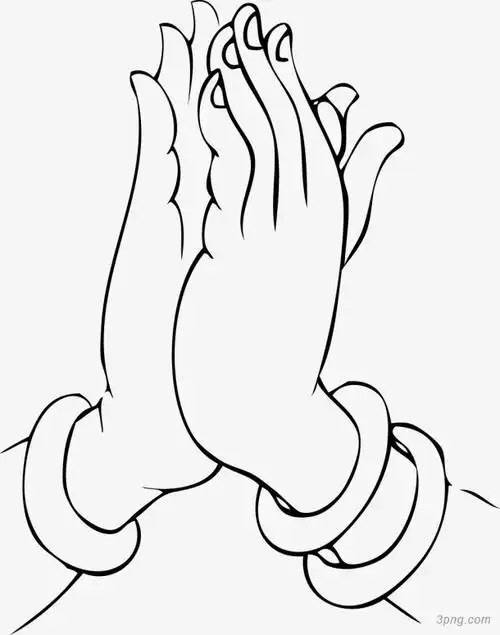 双手合十png素材透明免抠图片装饰效果