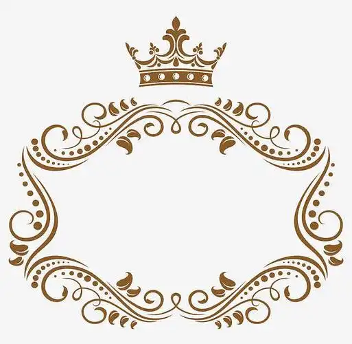 欧式花纹皇冠边框矢量