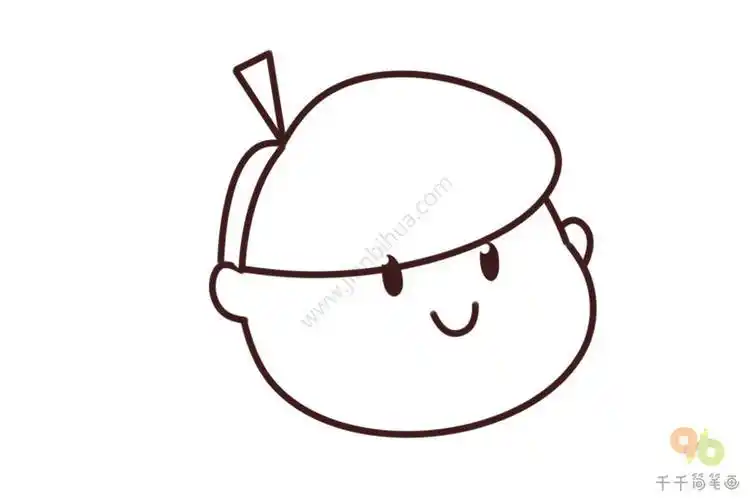 儿童锅盖头简笔画