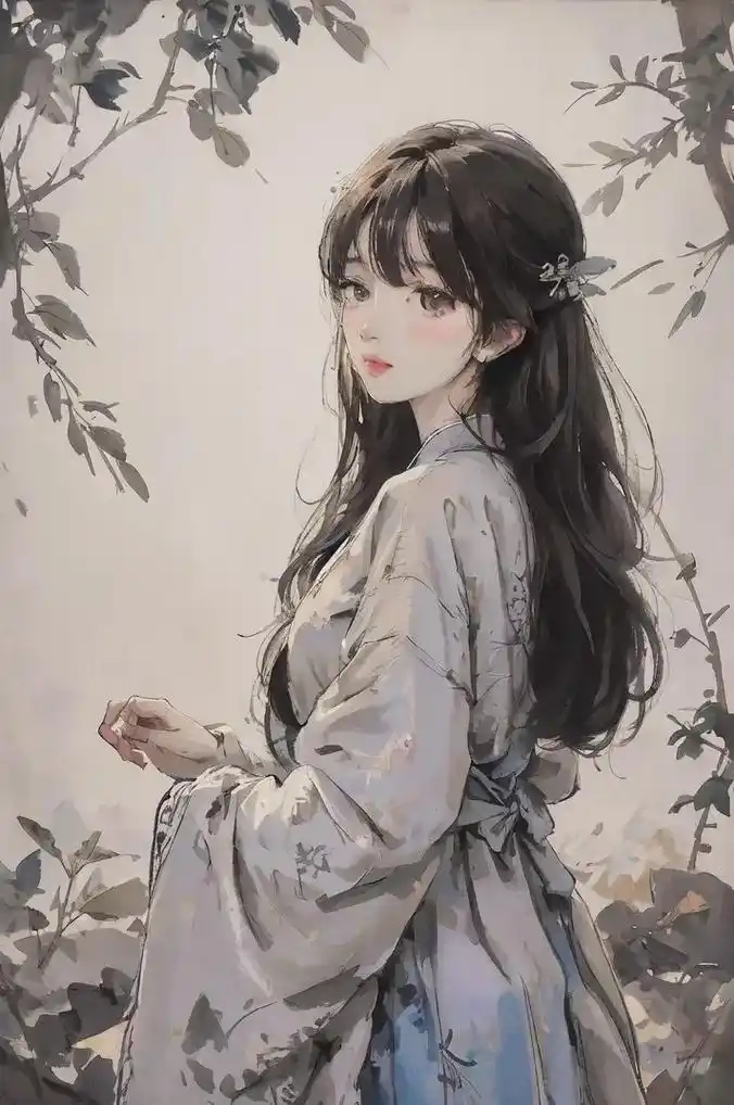 水墨风.#国风古韵 #古装仙女插画图集 #国风美女 #古装  - 抖音