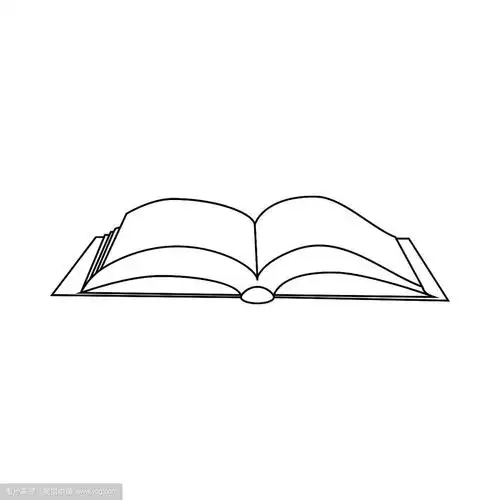 打开书与封面图标轮廓风格