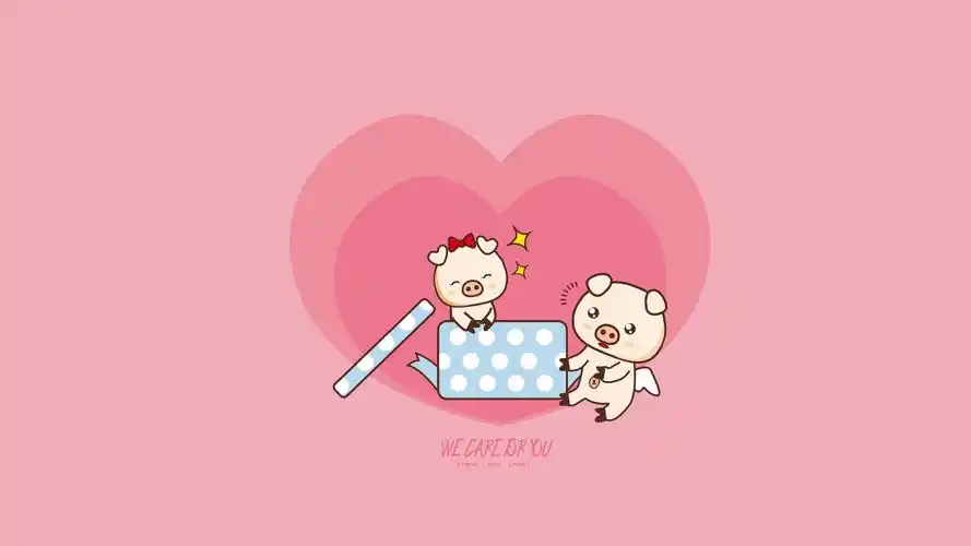 可爱的卡通哼哼小猪图片桌面壁纸高清大图预览1920x1200_卡通动漫下载