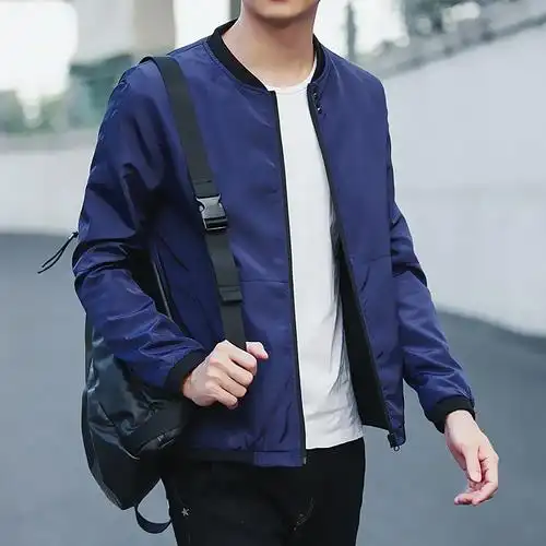 newlake2018新款男装春秋衣服商务休闲外套薄款立领上衣服中年男士