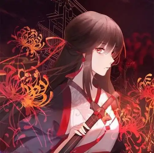 带彼岸花的女生头像