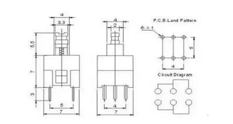四脚开关怎么接线方法
