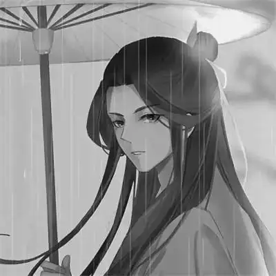 古风人物男生头像黑白帅气图片