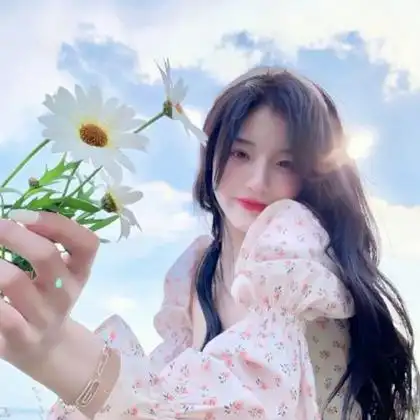 带花头像女唯美 高清好看的仙气唯美头像女温柔干净图片_女生头像