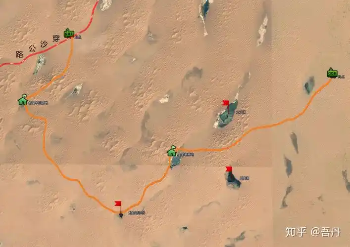 腾格里沙漠五湖连穿徒步