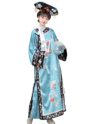 新中式吉祥如意新款清代格格服装宫廷风清朝服饰旗装国风汉服女款