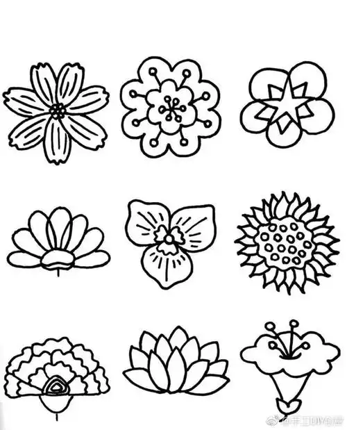 花简笔画简单漂亮 花简笔画简单漂亮彩色