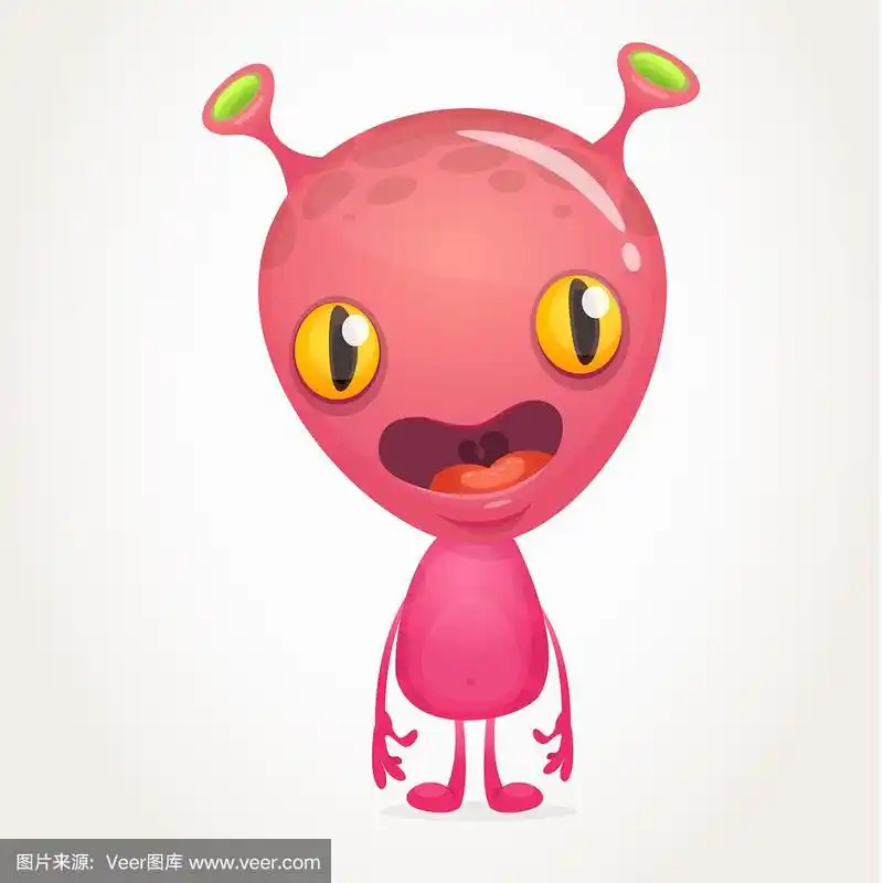 性格,卡通,外星人,酷,触须