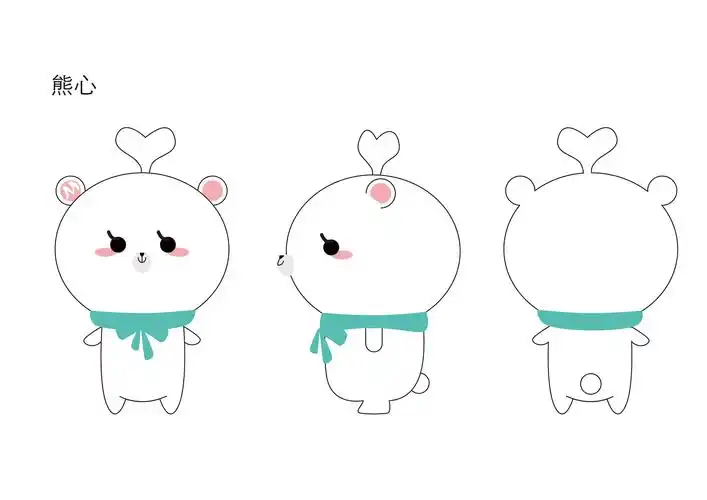 midea family熊小美一家 q版形象设计|平面|吉祥物|张张张rosh - 原创