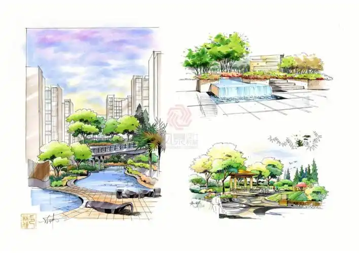 景观设计手绘作品分享