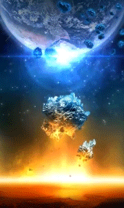 安卓动态壁纸 炫酷 粒子特效 宇宙 炫光