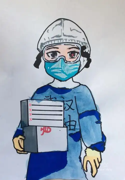 用画笔致敬白衣战士48把爱画出来