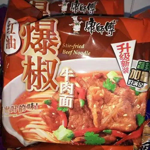 康师傅红油爆椒牛肉面