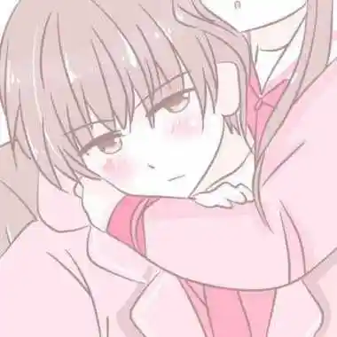 超甜情头粉色系手绘动漫头像,情侣头像图片-回车桌面