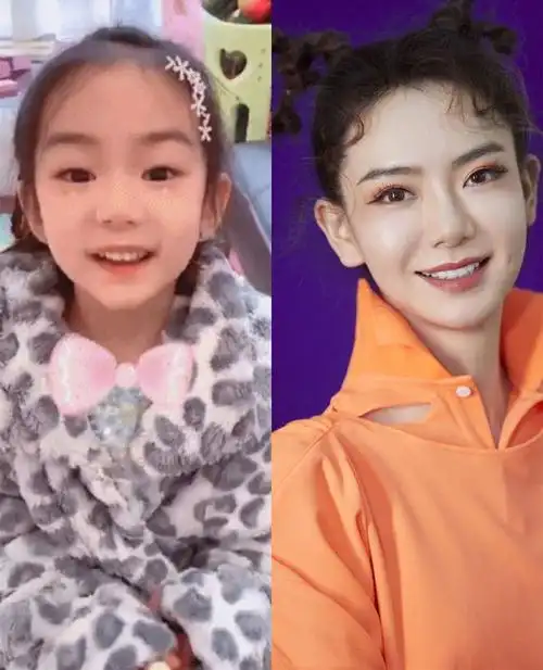 小时候的lucky是戚薇的复制粘贴,被大家喊为"小戚薇",两母女的颜值