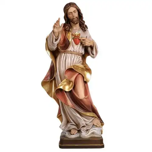 耶稣圣心木雕圣像手工木雕天主教圣物意卡米诺圣经意大利进口