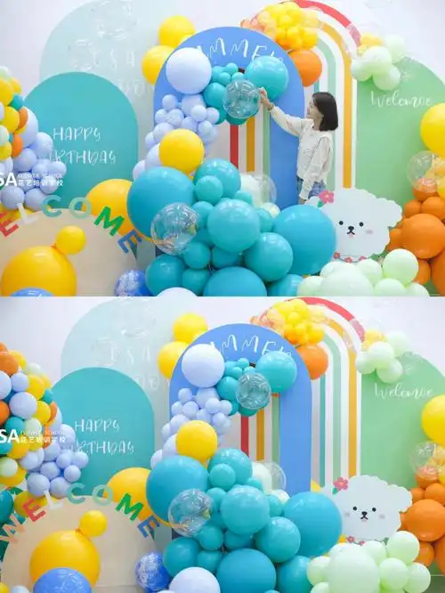esa balloons: 适合61儿童节活动的气球布置呀94#气球派对 #气球