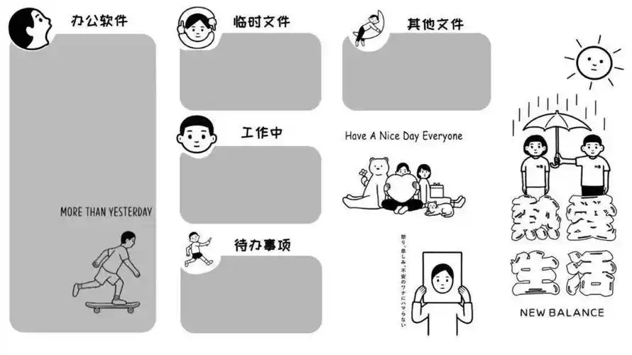 网络加油94天选打工人我司雇我在打工人实用分区电脑壁纸cr.