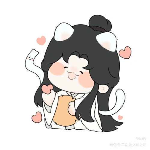 怜鼬笔芯|11ω11`)_墨香铜臭同人天官赐福谢怜指绘平涂q版绘画