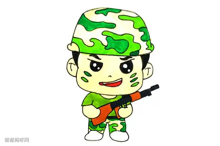 q版士兵简笔画教程