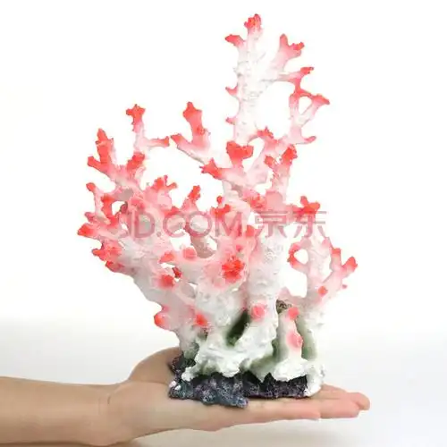 仿真礁石造景假山贝壳假鱼缸装饰水族箱摆件海水缸布景定制 蓝色扇形