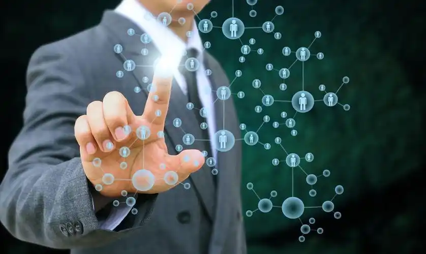 点击图标的商务男人 图片素材(编号:20140430074442)-现代商务-商务