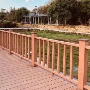 户外塑木护栏园林生态扶手河道景观栈道木塑地板庭院仿木栅栏