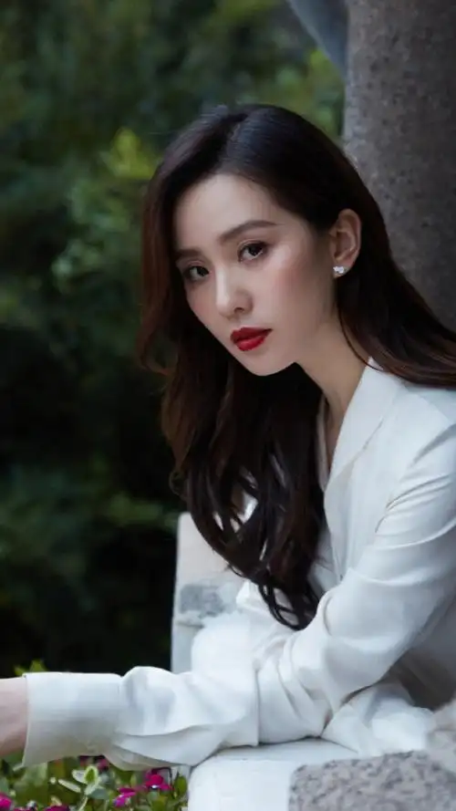 刘诗诗拖尾西装写真手机壁纸_明星_手机壁纸下载_美桌网