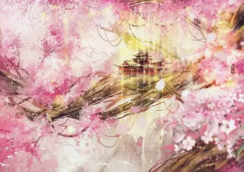 古风插画/古风壁纸 唯美古风意境壁纸【图:@郭小天__ 】冬无愆阳, 夏