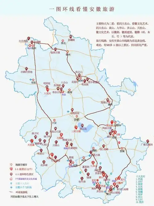 安徽环线十精华线路和景点第六张省级图