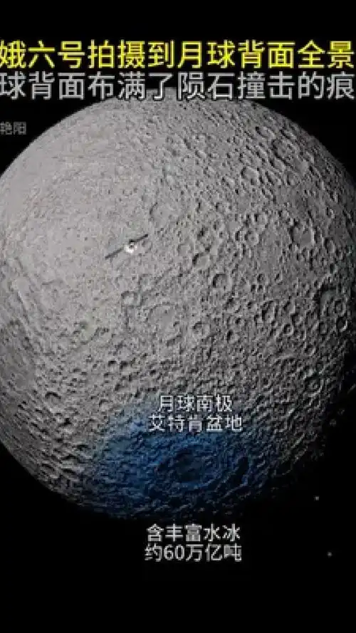 嫦娥六号拍摄到月球背面全景图,月球背面布满了陨石撞击的痕迹#探索