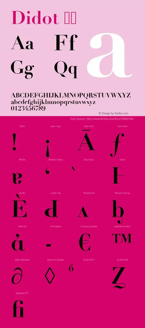 didot粗体图片样张