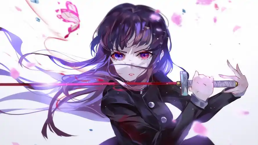 详情足迹鬼灭之刃 栗花落香奈乎 tsuyuri kanao 4k壁纸鬼灭之刃微信小