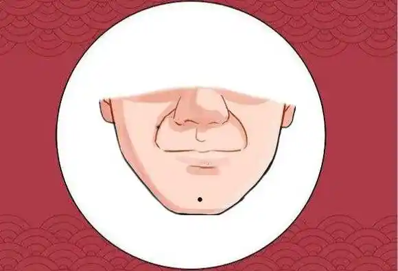 男人下巴痣的位置与命运图解,男人下巴有痣的位置图解