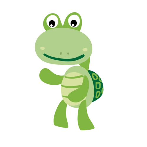 卡通乌龟兔子信息框公告框手绘免扣装饰元素