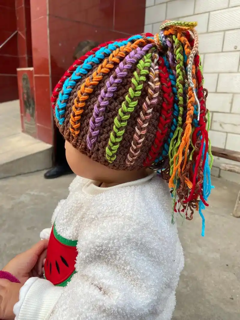 脏辫女孩.脏辫帽子真的是太太太酷了#爱生活爱编织 #我的手工 - 抖音