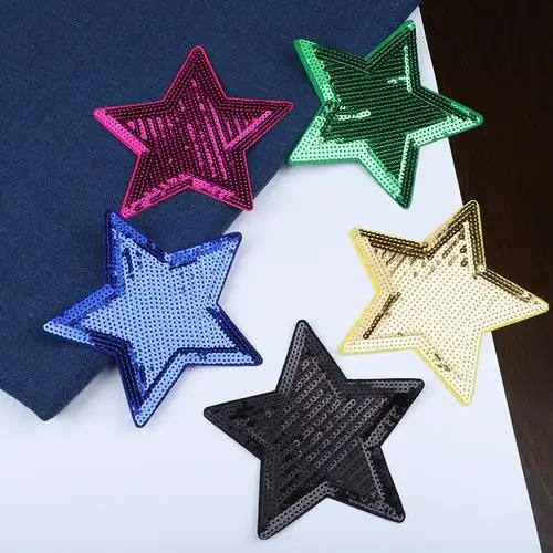 服贴衣服时尚亮片布贴补丁羽绒羽绒服布卫衣恤珠片布贴