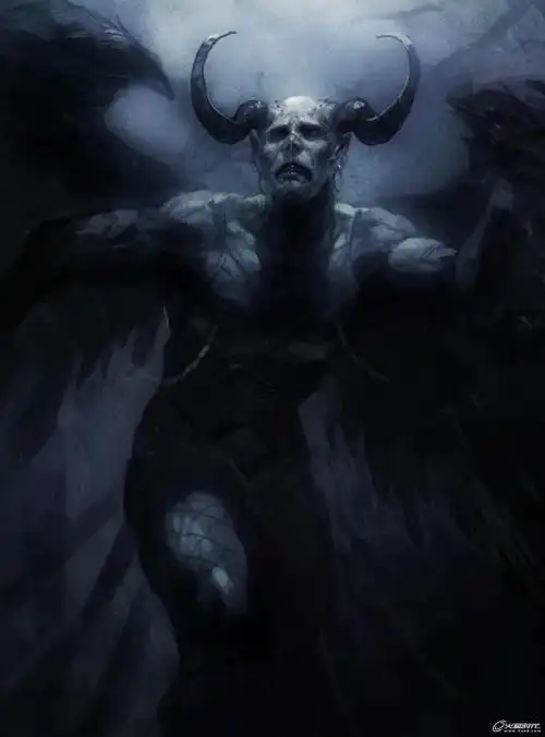 ps鼠绘恐怖的恶魔魔鬼插画5