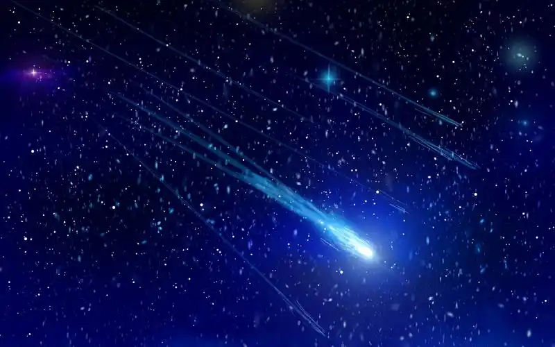壁纸 流星,太空,蓝光