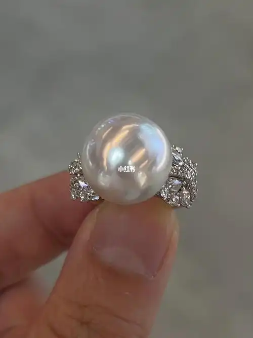 无法拒绝的圣诞礼物大澳白珍珠戒指78