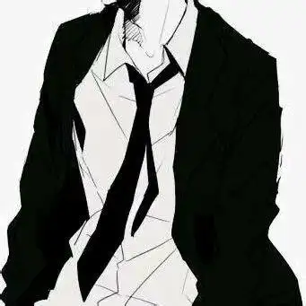 动漫半身头像黑白