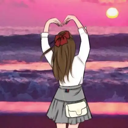 漫画手绘头像女生简单气质高清图片